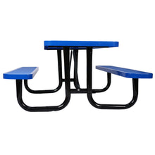 Load image into Gallery viewer, Rectangular Outdoor Steel Picnic Table With Umbrella Pole

