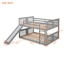 Load image into Gallery viewer, Full Over Full Bunk Bed with Ladder with Slide, Gray (Old SKU :LP000208AAE)
