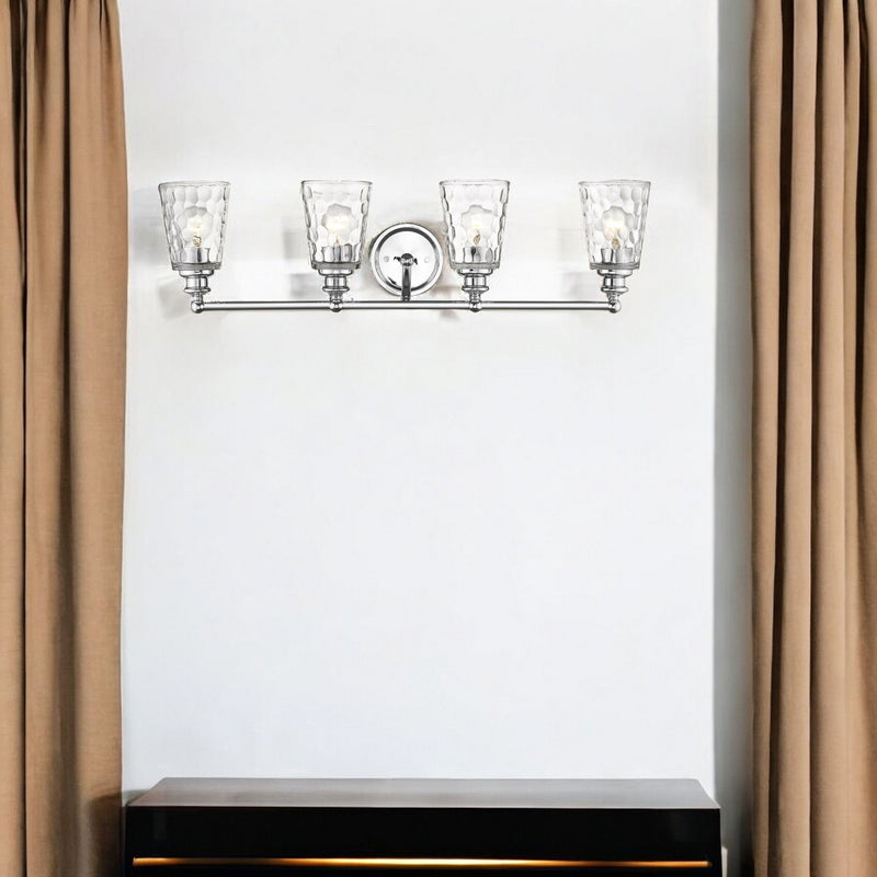 Mae 4-Light Chrome Vanity - Silver