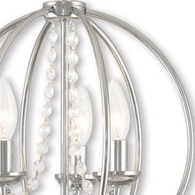 Load image into Gallery viewer, Three Light Dimmable Chandelier With Shades - Silver
