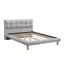 Load image into Gallery viewer, Upholstered Platform Bed Frame With Cookie Shaped Headboard
