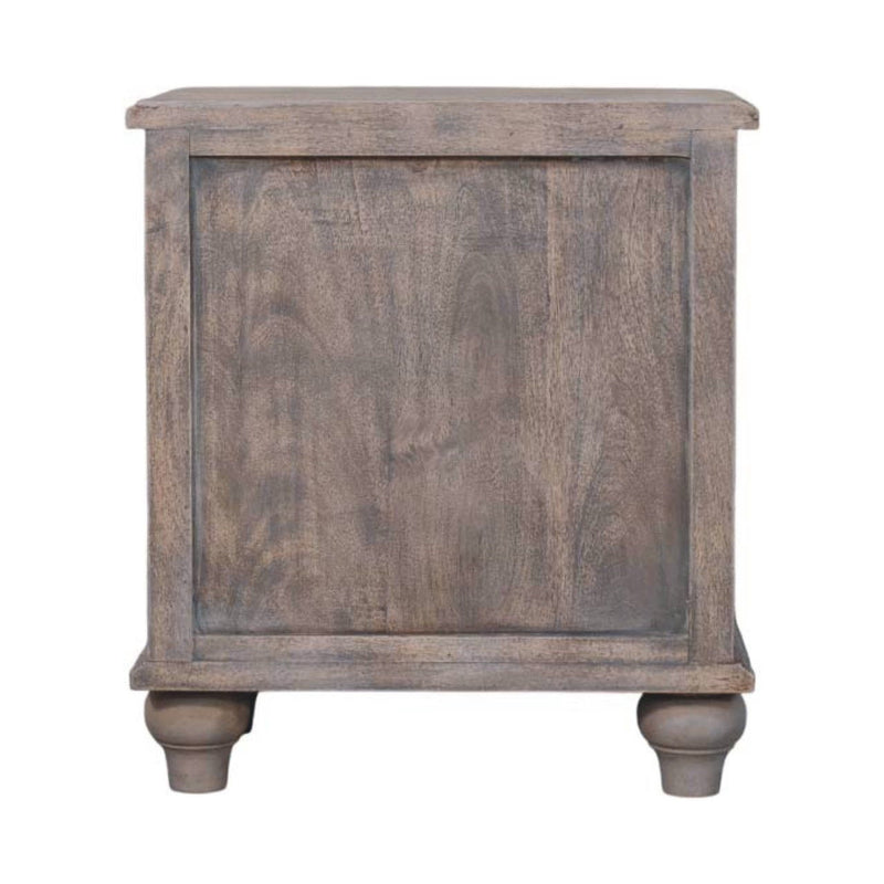 25" Solid Wood 2 Drawer Nightstand - Brown