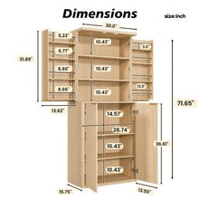 Load image into Gallery viewer, Kitchen Pantry Cabinet With 6 Doors
