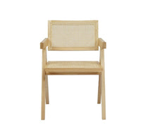 Load image into Gallery viewer, Wood Open Back Dining Arm Chair - Natural
