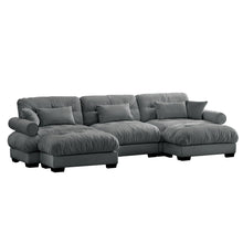 Load image into Gallery viewer, Super Comfort Oversized Modular Sectional Sofa With Movable Ottoman
