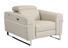 Load image into Gallery viewer, Leather Power Recliner Chair - Beige
