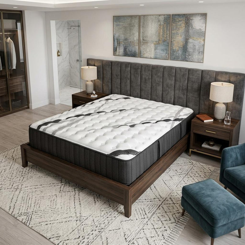 Graphite And Titanium Infused Gel Memory Foam Firm Hybrid Mattress - King