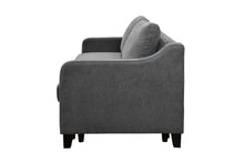 Load image into Gallery viewer, 69&quot; 3 in 1 Convertible Queen Sleeper Sofa Bed, Modern Fabric Loveseat Futon Sofa Couch w/Pullout Bed, Love Seat Lounge Sofa w/Reclining Backrest, Furniture for Living Room, Dark Grey
