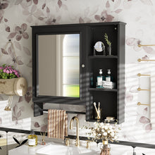 Load image into Gallery viewer, Wall Mounted Bathroom Storage Cabinet, Medicine Cabinets With Large Mirror Door, Adjustable Shelves And Three Open Storage Levels(Not Include Bathroom Vanity)
