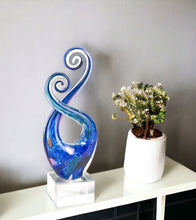Load image into Gallery viewer, Murano Modern Abstract Tabletop Sculpture (376072) - Blue / Green
