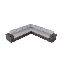 Load image into Gallery viewer, Modern Rattan Wicker Seating Group With Cushions
