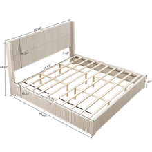 Load image into Gallery viewer, Platform Bed Frame With Headboard, Floor Standing Design
