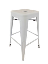 Load image into Gallery viewer, Metal Backless Bar Height Bar Chairs (Set of 4) - White
