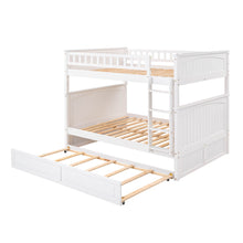 Load image into Gallery viewer, Bunk Bed With Twin Size Trundle, Guardrails
