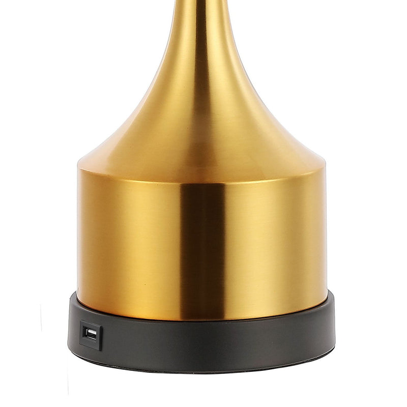 Table Lamps With Empire Shades (Set of 2) - Brass