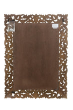 Load image into Gallery viewer, 47" Antiqued Solid Carved Scrollwork Accent Mirror - White
