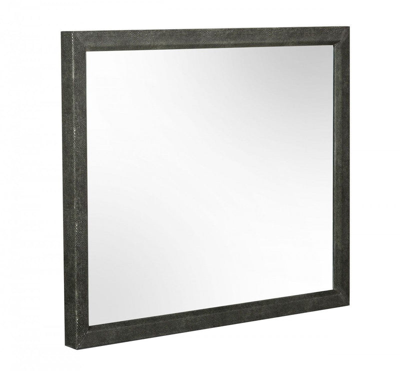 Shagreen Framed Dresser Mirror - Gray