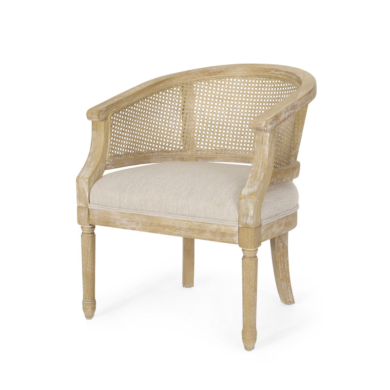 Curved Backrest Accent Chair