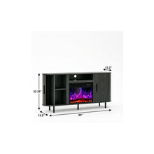 Load image into Gallery viewer, Fireplace TV Stand With Fireplace (734214) - Black
