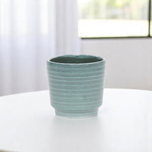 Load image into Gallery viewer, Striped Round Pot Planter (487406) - Green
