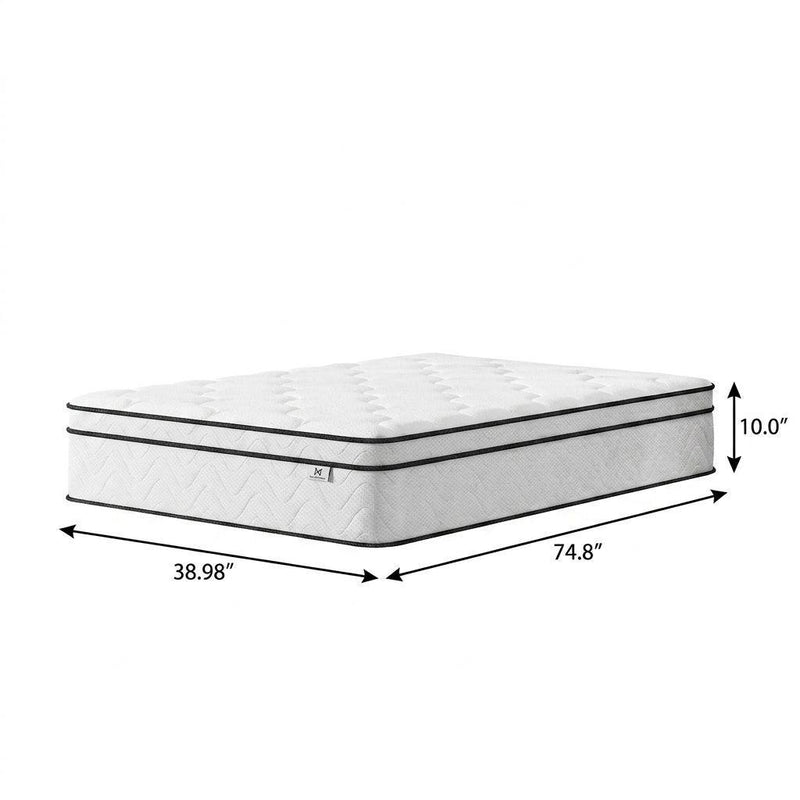 Gel Memory Foam Medium Chevron Hybrid Mattress (751384) - Twin