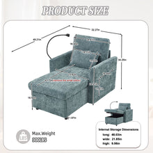 Load image into Gallery viewer, Multifunctional Chenille Recliner Sofa With Storage And Phone Bracket
