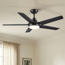 Load image into Gallery viewer, Ceiling Fan With Lights And Remote Control, Reversible DC Motor, 6 Speeds, 3 Cct Dimmable LED, Quiet Timer For Indoor - Black
