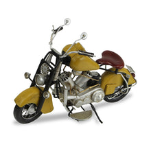 Load image into Gallery viewer, Hand Painted Model Motorcycle Tabletop Sculpture - Yellow / Black

