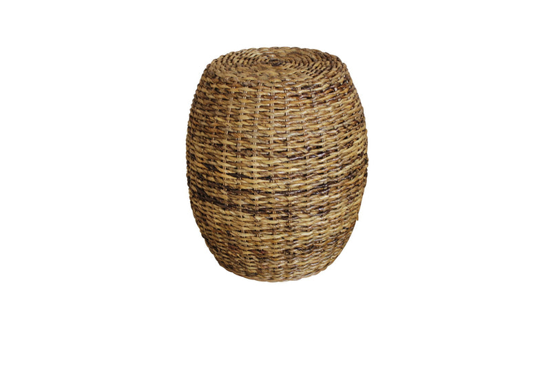 20" Ratan Round Drum End Table - Natural