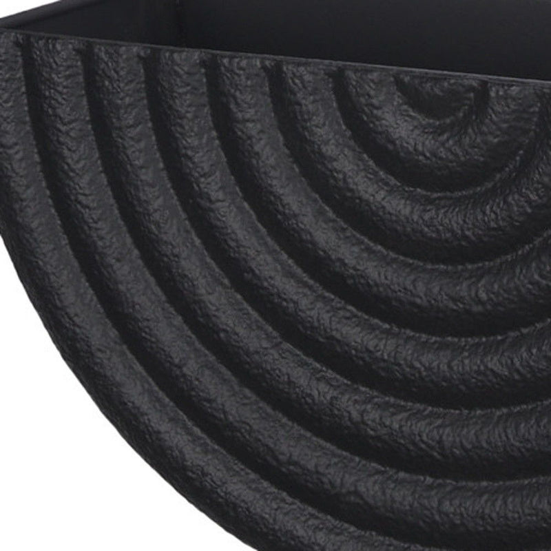 Geometric Half Moon Wall Planters (Set of 2) - Black