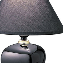 Load image into Gallery viewer, Ceramic Bedside Table Lamp With Black Shade - Black
