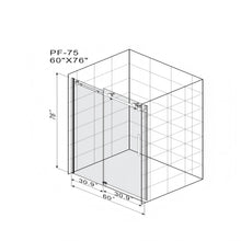 Load image into Gallery viewer, Frameless Shower Door, Clear Tempered Glass - Brushed Nickel
