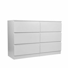 Load image into Gallery viewer, 6 Drawer Dresser With Spacious Countertop And Concealed Handles
