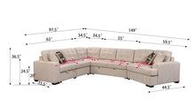 Load image into Gallery viewer, 149&quot; Oversized Sectional Modern Large Upholstered U-Shape Sectional Sofa, Extra Wide Chaise Lounge Couch for Home, Bedroom, Apartment, Dorm, Office, Beige
