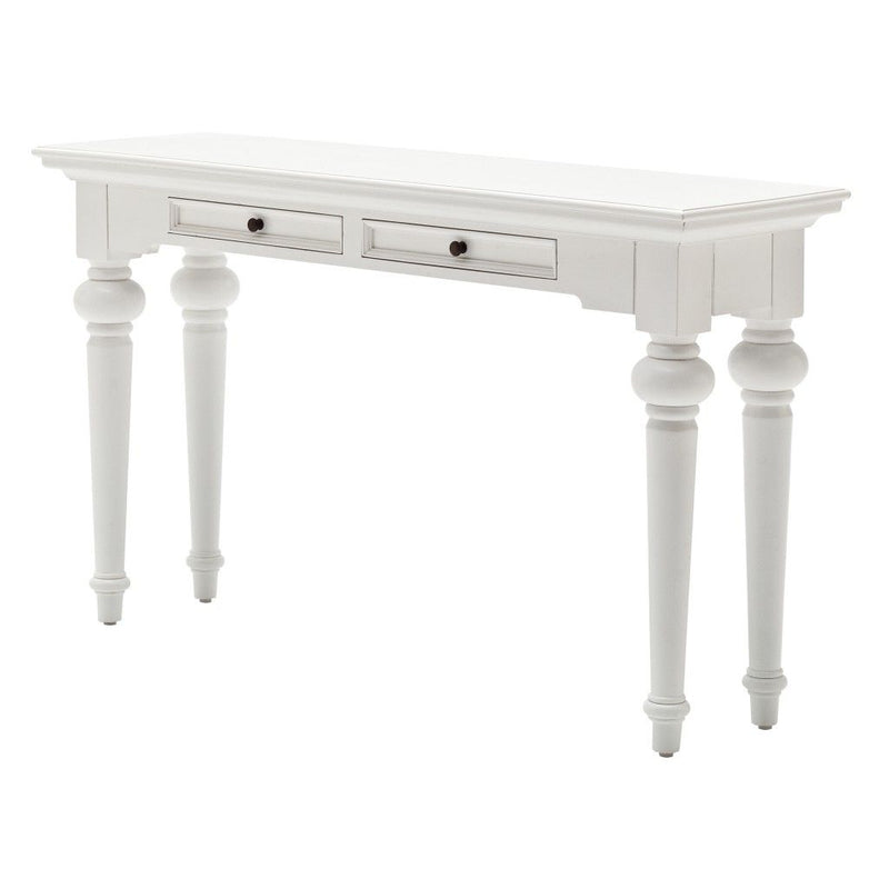 Console Table With Storage - White