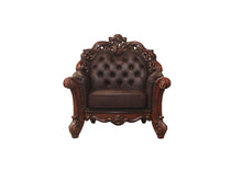Load image into Gallery viewer, Faux Leather Tufted Club Chair - Dark Brown
