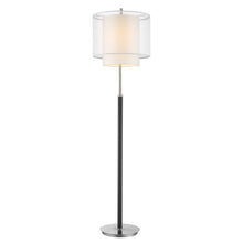 Load image into Gallery viewer, Traditional Shaped Floor Lamp With White Drum Shade - Chrome
