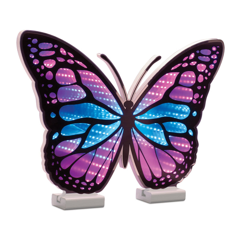 Plastic Tabletop Sculpture With LED - Blue / Purple