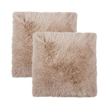 Load image into Gallery viewer, 17" X 17" Wool Solid Color Chair Pads (Set of 2) - Taupe
