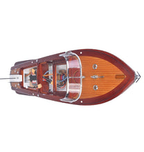 Load image into Gallery viewer, Hand Painted Boat Sculpture - Brown / White
