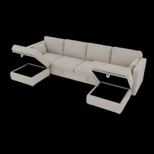 Load image into Gallery viewer, UNITED WE WIN Modular Sectional Sofa U Shaped Modular Couch with Reversible Chaise Modular Sofa Sectional Couch with Storage Seats
