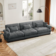 Load image into Gallery viewer, Modern Oversize Sofa With Cloud Like Comfort, Featuring Waist And Throw Pillows
