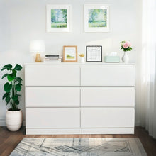 Load image into Gallery viewer, 6 Drawer Dresser With Spacious Countertop And Concealed Handles
