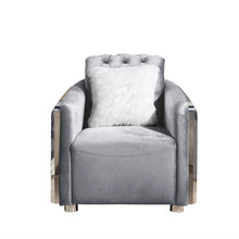 Load image into Gallery viewer, Accent Chair With Button Tufted Diamond Grid &amp; 1 Pillow For Living Room
