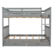 Load image into Gallery viewer, Full-Over-Full Bunk Bed with Ladders and Two Storage Drawers (Gray)(OLD SKU:LT000365AAE)
