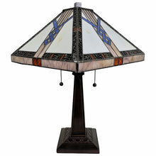 Load image into Gallery viewer, 22" Metal Two Light Candlestick Table Lamp With Off-White Empire Shade - Dark Brown
