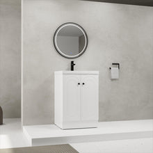 Load image into Gallery viewer, Contemporary Freestanding Bathroom Vanity With Resin Sink &amp; Soft-Close Cabinet Doors
