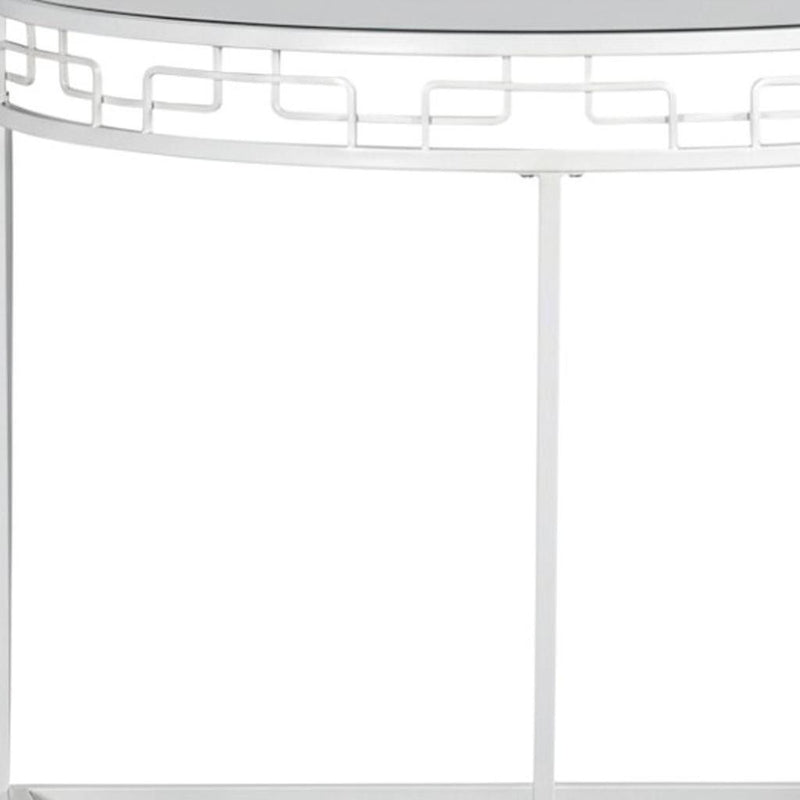 Half Moon Frame Console Table - Clear
