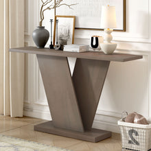 Load image into Gallery viewer, Console Table With V Shape Base, Sculptural Entryway Accent
