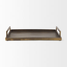 Load image into Gallery viewer, Hand Finished Vanity Tray With Handles - Gold
